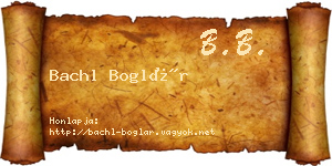 Bachl Boglár névjegykártya